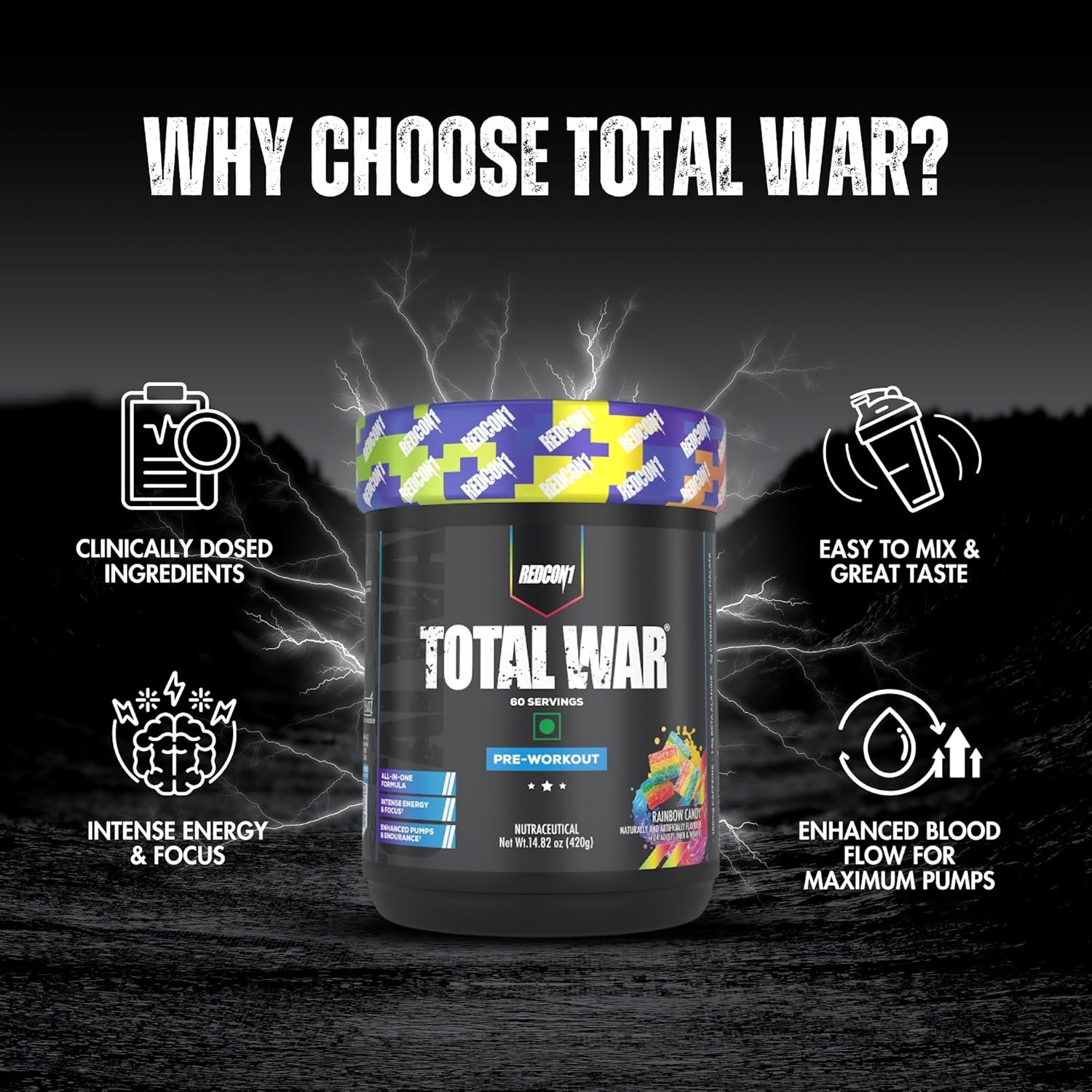 TOTAL WAR PREWORKOUT - 60 Servings