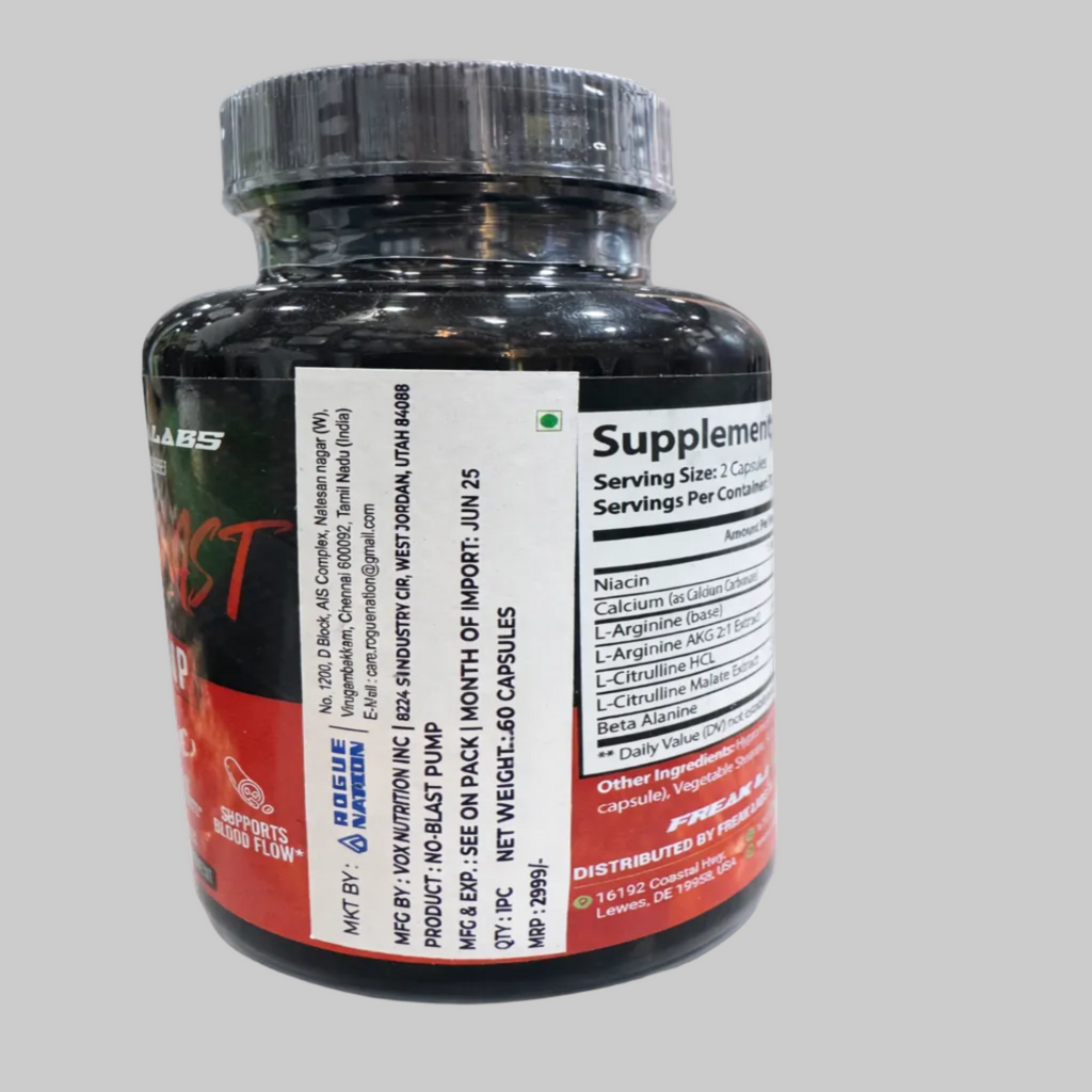 NO–BLAST PUMP- Advanced Muscle Pump & Performance Booster