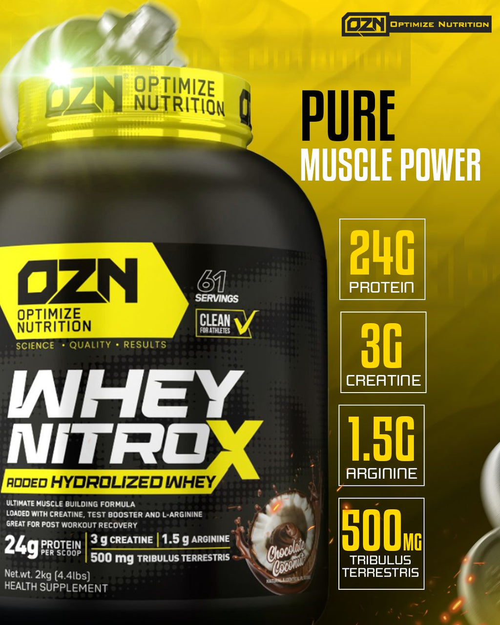 WHEY NITRO X -Added Hydrolized Whey 61 Servings