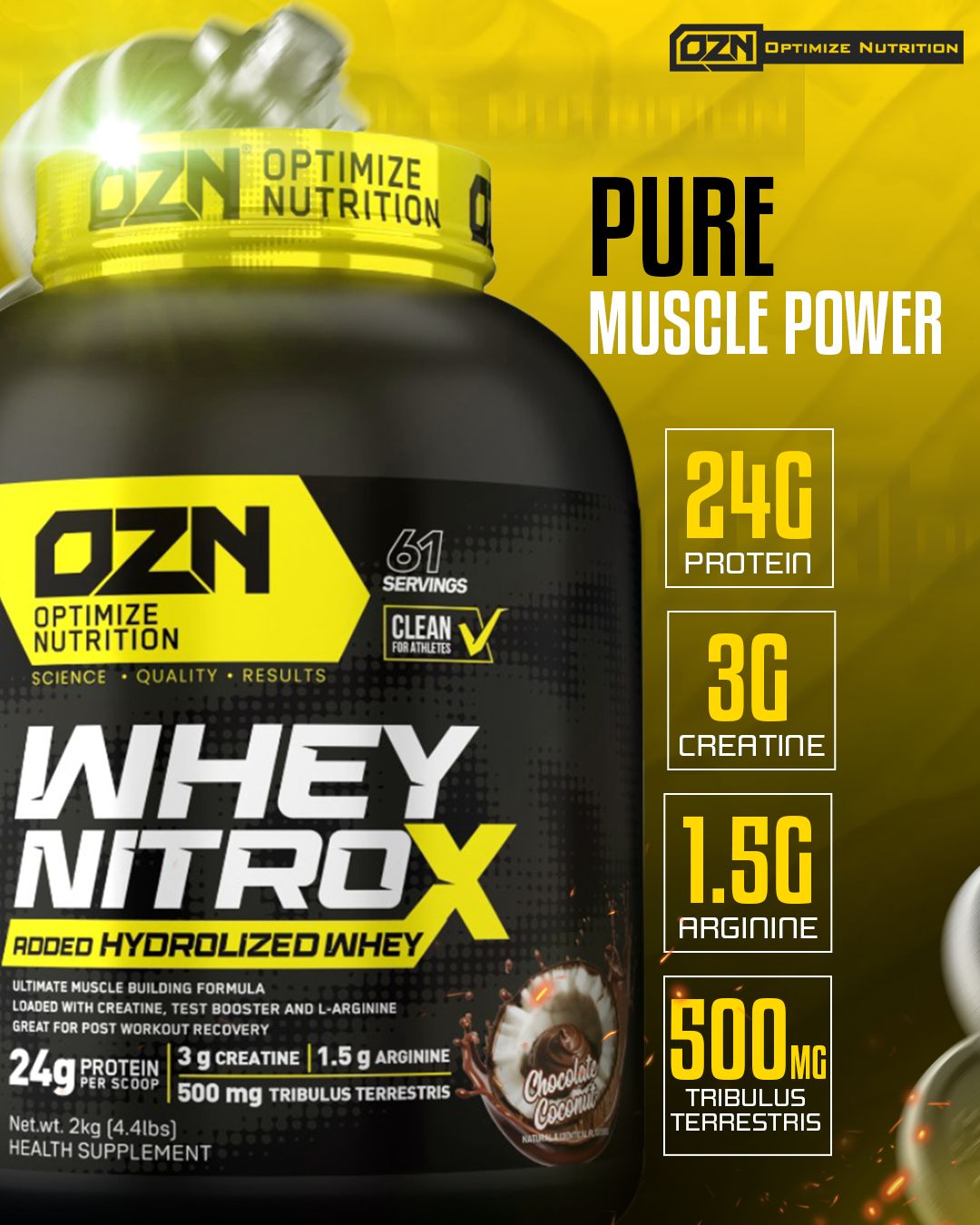 WHEY NITRO X -Added Hydrolized Whey 61 Servings