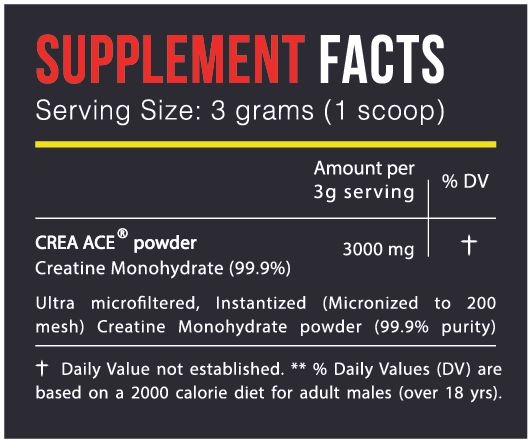 CREA FREAK – Powered by CREA ACE - Creatine Monohydrate 100 Servings